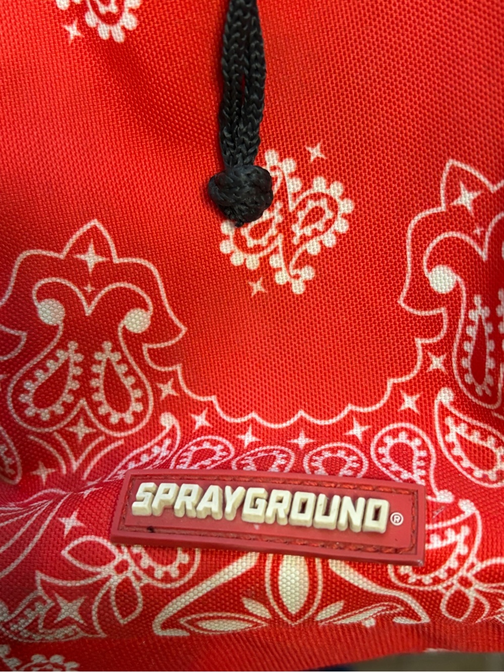 SPRAYGROUND Red Bandana Print Drawstring Backpack - Picture 10 of 16